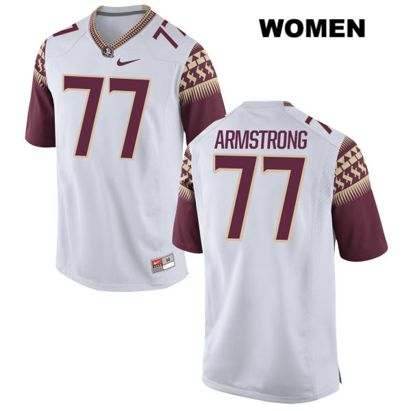 Women's NCAA Nike Florida State Seminoles #77 Christian Armstrong College White Stitched Authentic Football Jersey TQK0769PQ